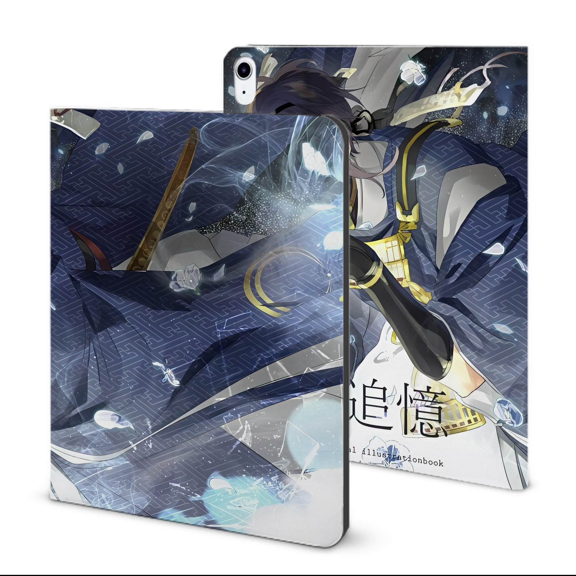 （画像用） 刀剣乱舞 Touken Ranbu IPad ケース ブック型 PUレザー TPU 耐衝撃 軽量 薄型 ペン収納なし 全面保護 IPad 各モデル対応